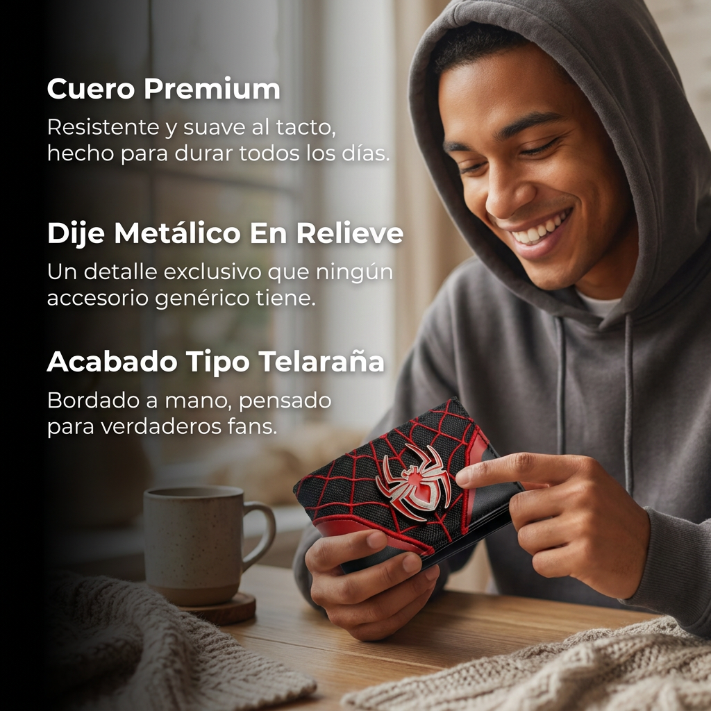 Cartera Premium para Fans de Spider-Man 🕷️